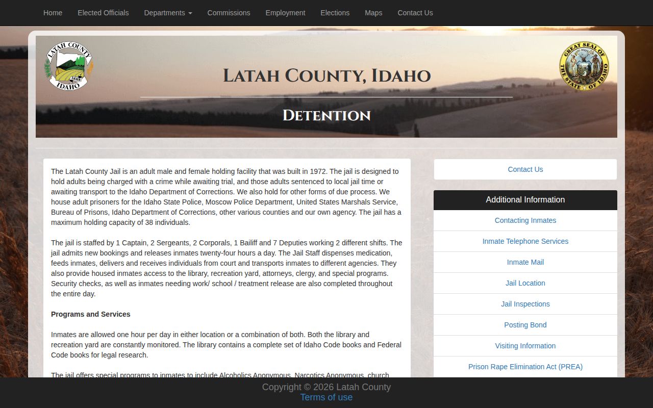Latah County Detention Center legacy release operations